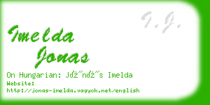 imelda jonas business card